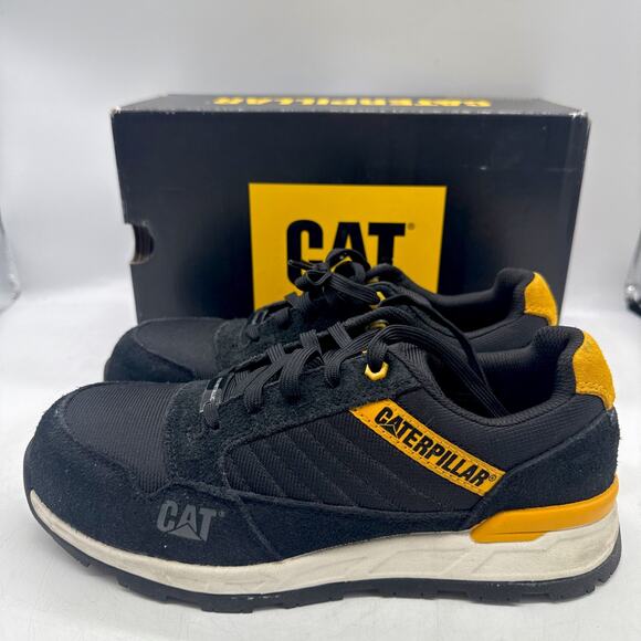 Caterpillar Venward CT Safety Black Women Shoes Size‎ 7 WIDE Composite Toe NEW - Picture 1 of 7